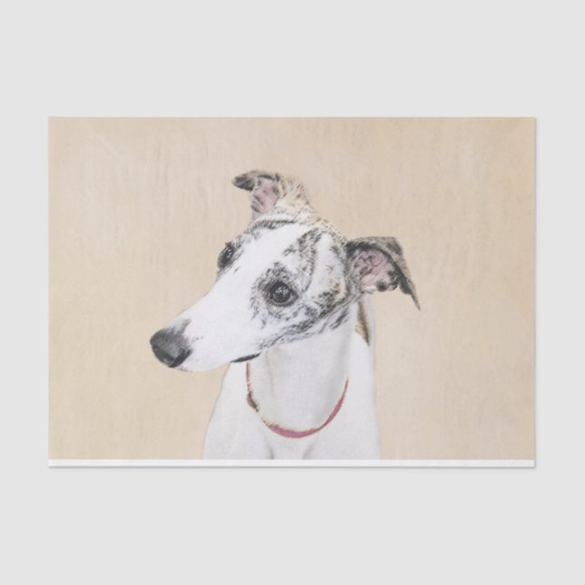 Whippet Painting - Cute Original Dog Art Tissue Paper (Front)