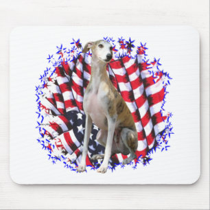 Whippet Patriot Mouse Mat
