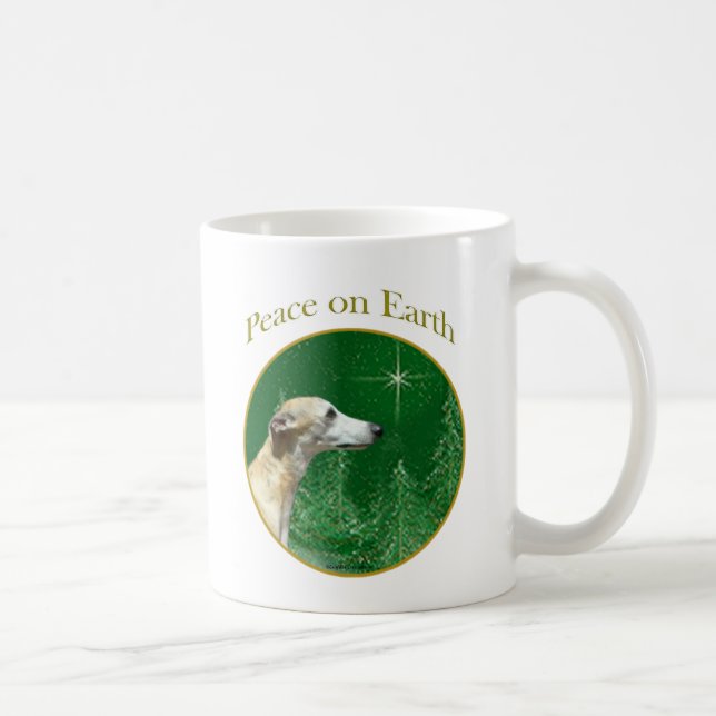 Whippet Peace Coffee Mug (Right)