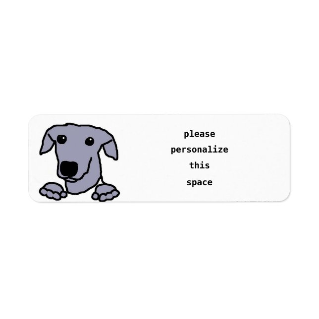 whippet peeking cartoon blue (Front)