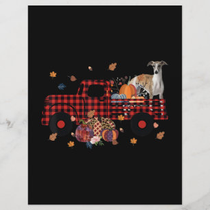Whippet Pumpkin Truck Thanksgiving Halloween Gift Custom Letterhead