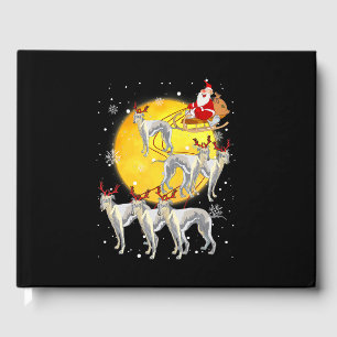 Whippet Reindeer Christmas Funny Santa Whippet Guest Book