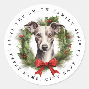 Whippet Round Stickers