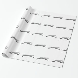 Whippet Running silhouette Wrapping Paper