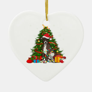 Whippet Santa Christmas Tree Light   Dog Xmas Ceramic Tree Decoration