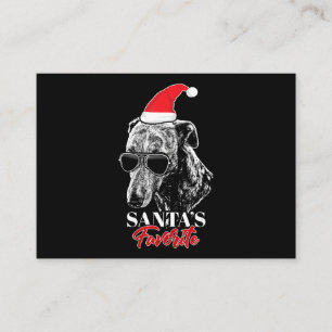 Whippet Santas Favourite Funny Christmas Enclosure Card