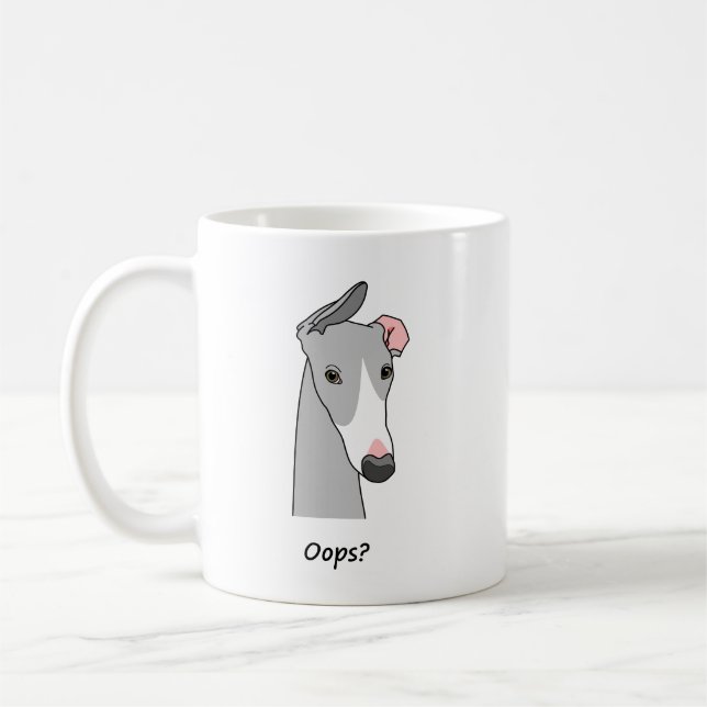 Whippet Semaphore Coffee Mug #2 (Left)