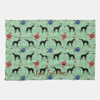 Whippet Shadow Tea Towel