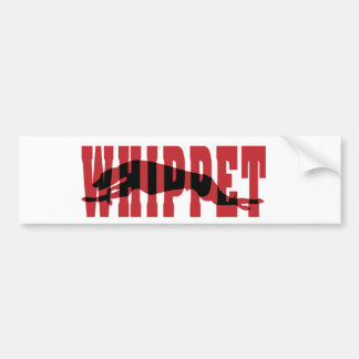 Whippet silhouette bumper sticker