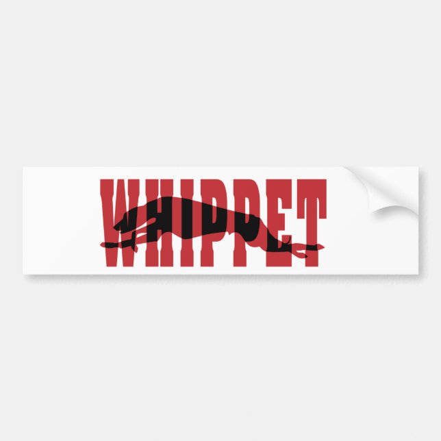 Whippet silhouette bumper sticker (Front)
