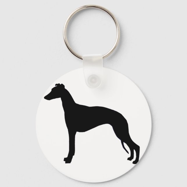 whippet silhouette key ring (Front)
