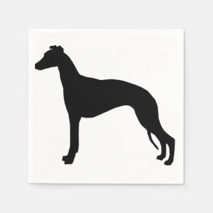 Whippet silhouette napkin