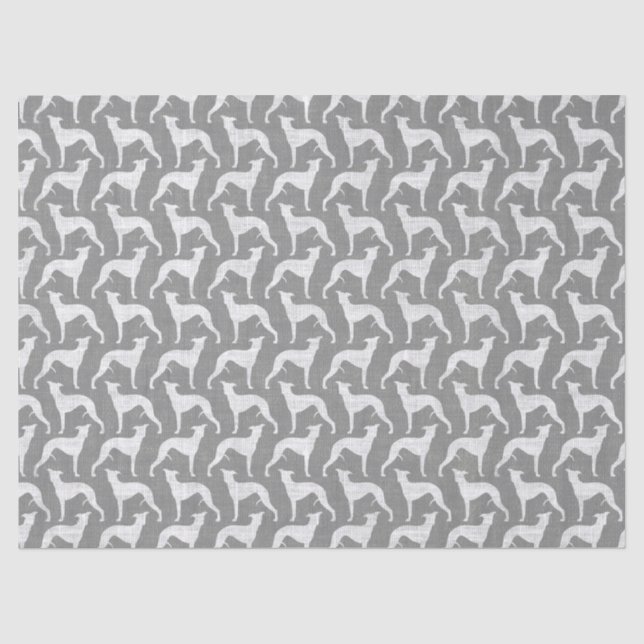 Whippet Silhouettes Pattern Tissue Paper (Front)