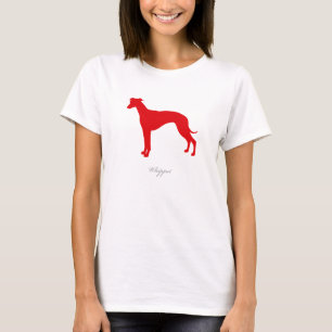 Whippet T-shirt (red silhouette)
