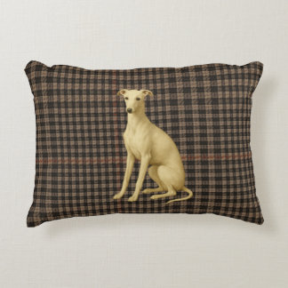 Whippet tartan / plaid / tweed accdent cushion