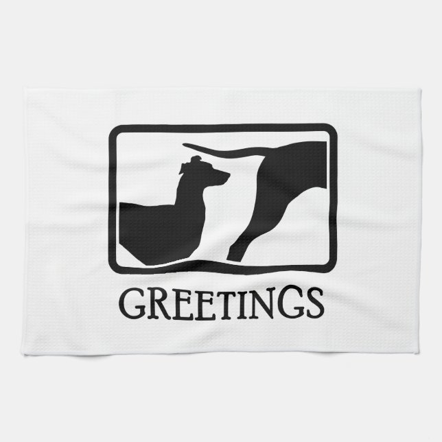 Whippet Tea Towel (Horizontal)