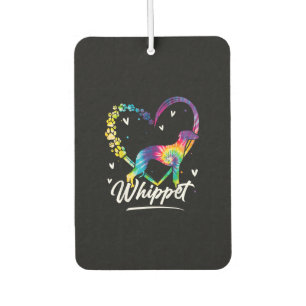 Whippet Tie Dye Rainbow Dog Lover Gift T-Shirt Car Air Freshener