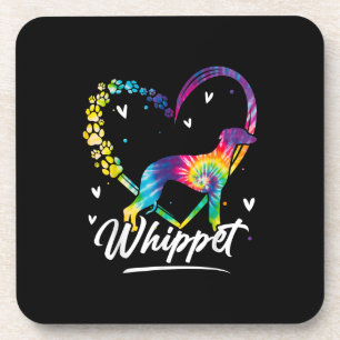 Whippet Tie Dye Rainbow Dog Lover Gift T-Shirt Coaster