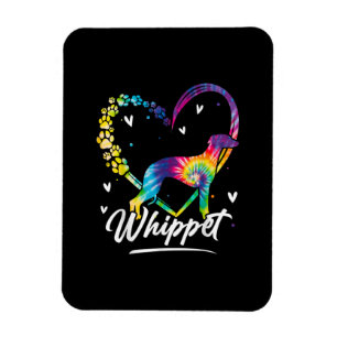 Whippet Tie Dye Rainbow Dog Lover Gift T-Shirt Magnet