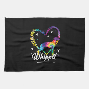Whippet Tie Dye Rainbow Dog Lover Gift T-Shirt Tea Towel