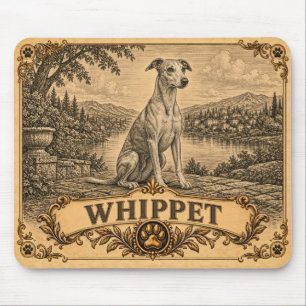 Whippet, Vintage Heritage Dog Mouse Mat