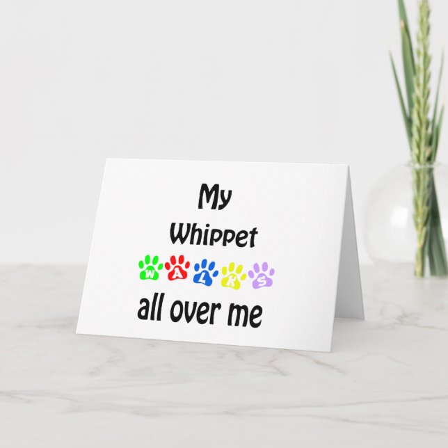 Whippet Walks Design Holiday Card (Front)