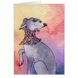 Whippet With Neck Lace CARD