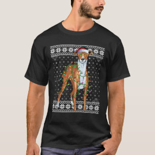 Whippet Xmas Ugly Sweater Lighting Whippet Dog Chr