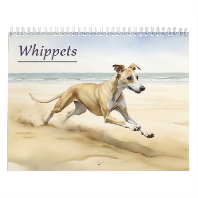 Whippets Calendar, any year Calendar (Cover)