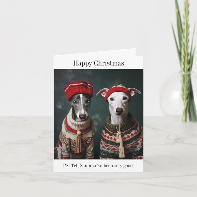 Whippets Christmas Card (Front)