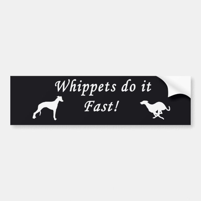 Whippets Do It Fast Bumper Sticker (Front)