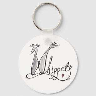 Whippets Key Ring