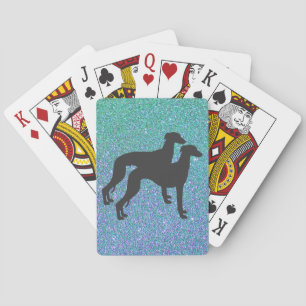 Whippets Playing Cards