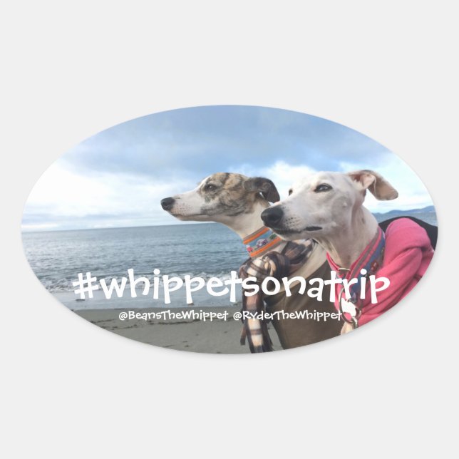 #whippetsonatrip in WA Oval Sticker (Front)