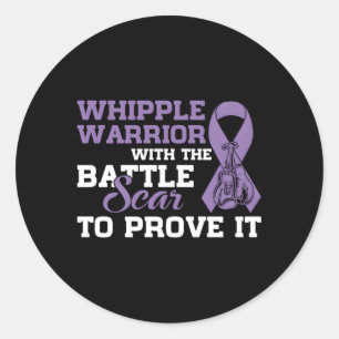 Whipple Warrior Pancreatic Cancer Awareness Classic Round Sticker