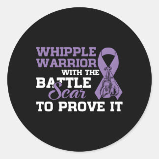 Whipple Warrior Pancreatic Cancer Awareness Classic Round Sticker