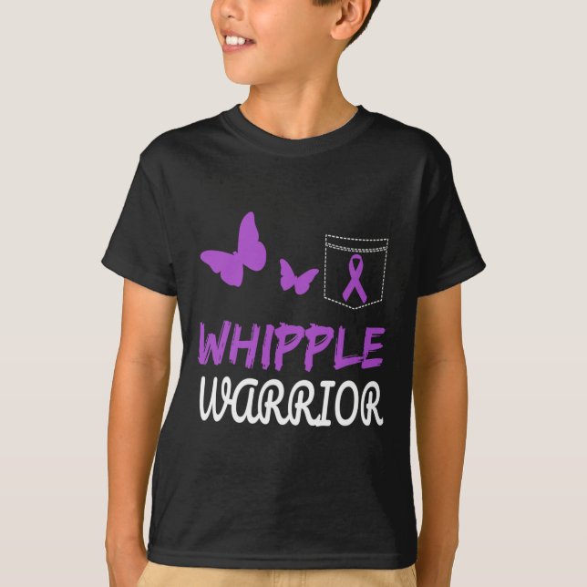 Whipple Warrior Purple Ribbon Pancreatic Cancer Aw T-Shirt (Front)