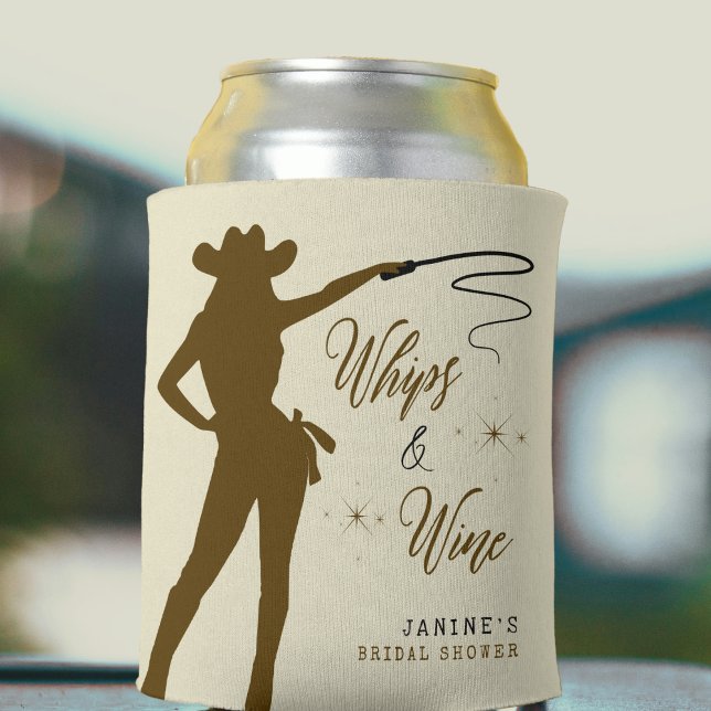 Whips & Wine Cowgirl Bridal Shower Can Cooler (Whips & Wine Cowgirl Bridal Shower Can Cooler
)