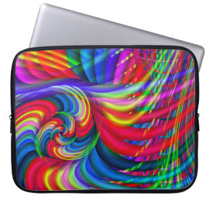 Whirl Abstract Modern Fractal Art Laptop Sleeve