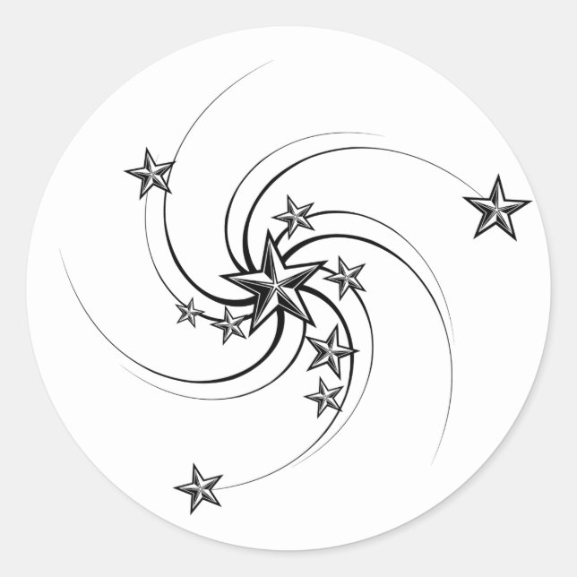 Whirled Nautical Stars Stickers (Front)
