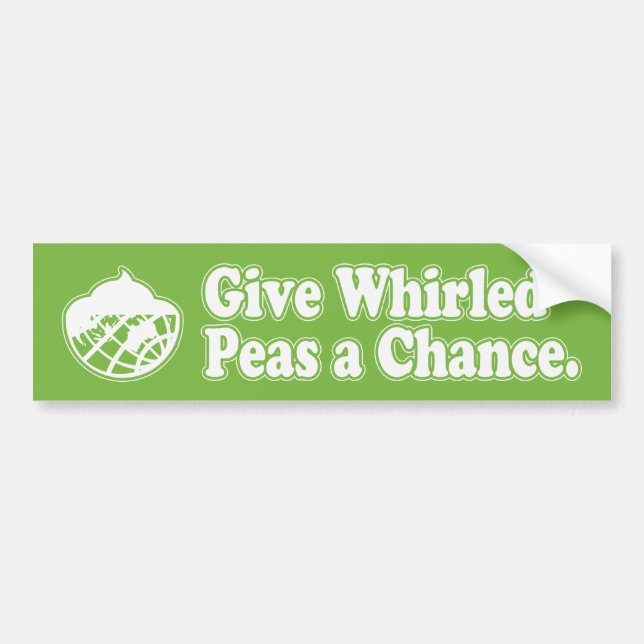 Whirled Peas Bumper Sticker (Front)