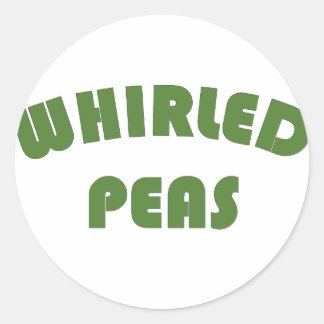 Whirled Peas Classic Round Sticker