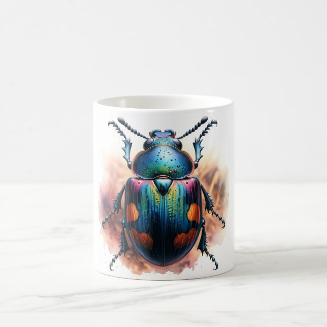Whirligig Beetle 050624IREF101 - Watercolor Coffee Mug (Center)