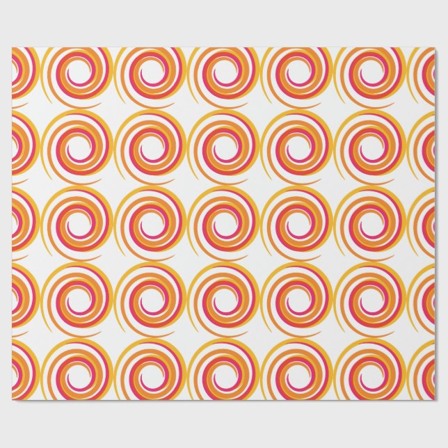 Whirling Colours Spiral Wrapping Paper (Flat)