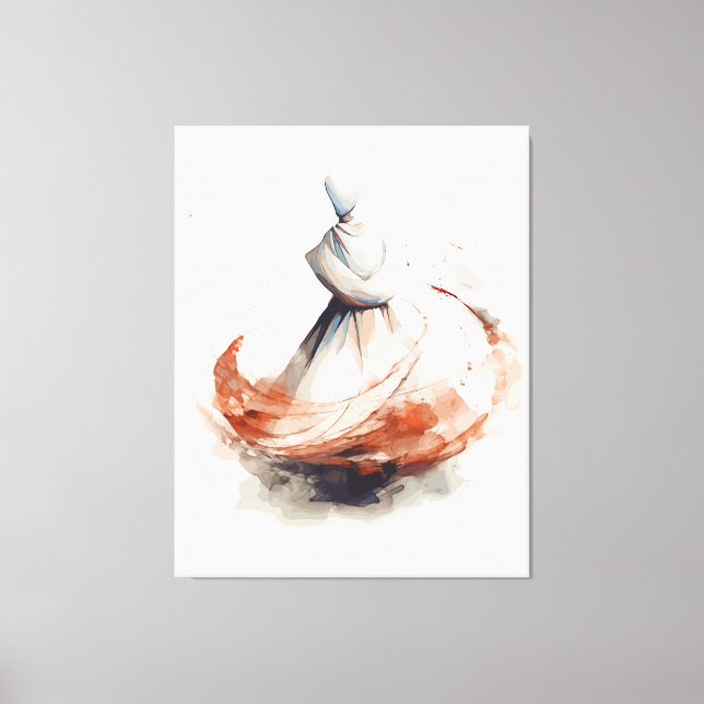 Whirling Dervish Illustration Canvas Print (Front)