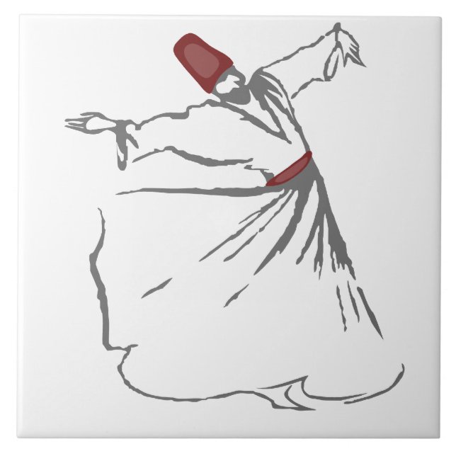 Whirling Dervish - Maroon Red Tile (Front)