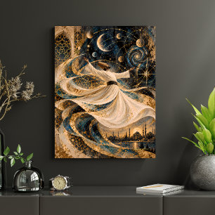 Whirling Dervish Sufi Ottoman Turkish Mystical Art Poster