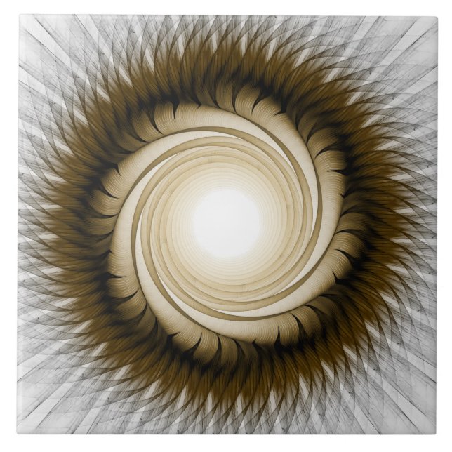 Whirling geometric optical form tile (Front)