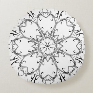 Whirling in the Wind Round Throw Pillow