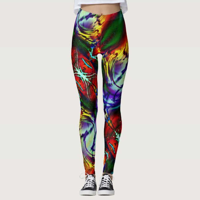 Whirling Paint Leggings (Front)